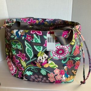 NWT Vera Bradley Disney Mickey Mouse and Friends Lighten Up Drawstring Tote